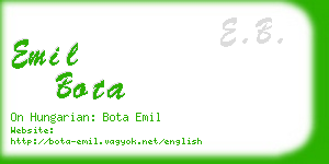 emil bota business card